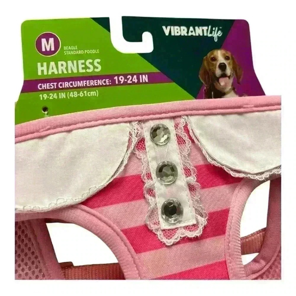 🎉HOST PICK🎉Vibrant Pink Dog decorative harness bundle. Size: M 18.5-24in - Picture 6 of 8